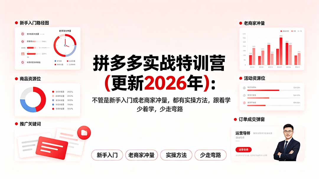 拼多多实战特训营(更新2026年-休闲学社