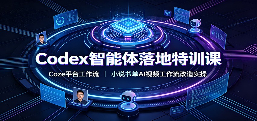 Codex智能体特训：Coze平台工作流，小说书单AI视频制作实战