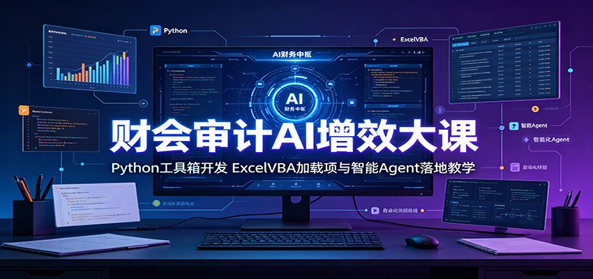 财会审计AI增效：Python工具箱+ExcelVBA+智能Agent实战