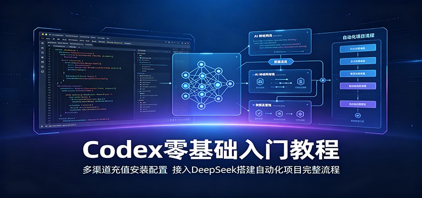 Codex零基础教程：多渠道充值+DeepSeek自动化项目实战