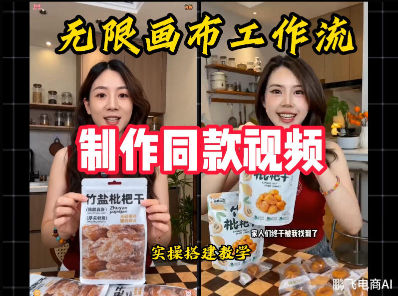 无限画布工作流：一键复刻爆款带货视频，零基础实操教程