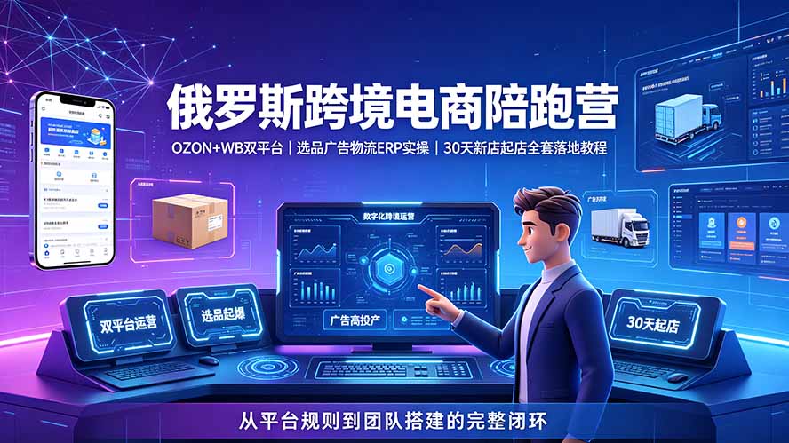 2026俄罗斯跨境电商陪跑营：OZON+WB双平台实操教程