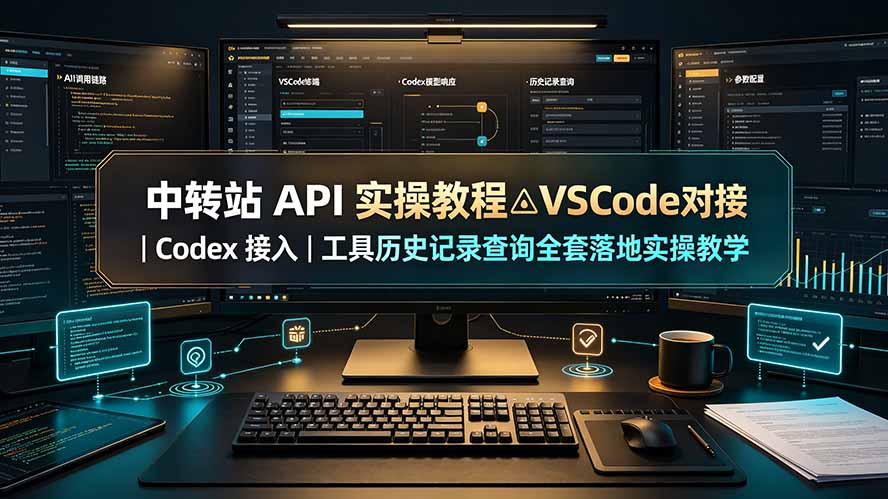 中转站 API 实操教程△VSCode 对接｜Codex 接入｜工具历史记录查询全套落地实操教学-休闲学社