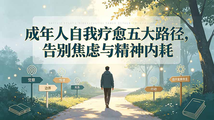 付费文章：成年人自我疗愈五大路径，告别焦虑与精神内耗-休闲学社