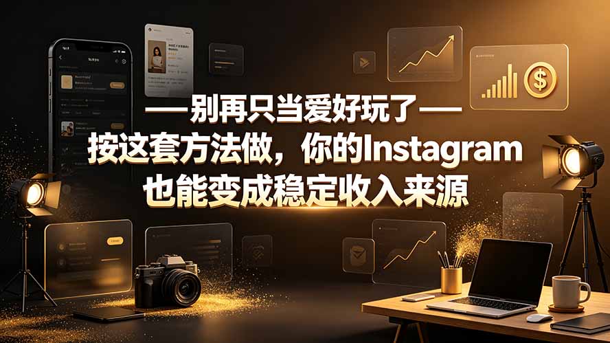 别再只当爱好玩了——按这套方法做，你的Instagram也能变成稳定收入来源-休闲学社
