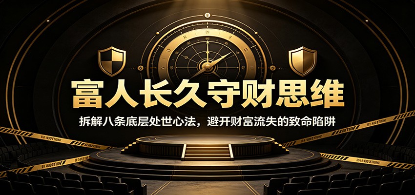 富人长久守财思维：拆解八条底层处世心法，避开财富流失的致命陷阱-休闲学社