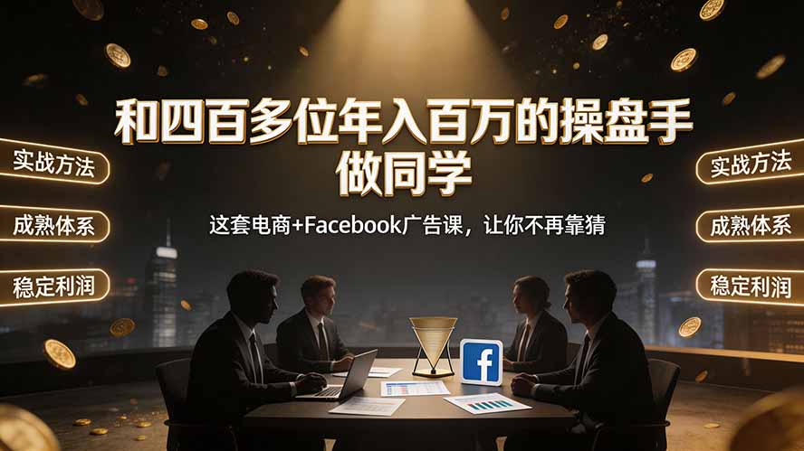 和四百多位年入百万的操盘手做同学——这套电商+Facebook广告课，让你不再靠猜【原创双语字幕】-休闲学社