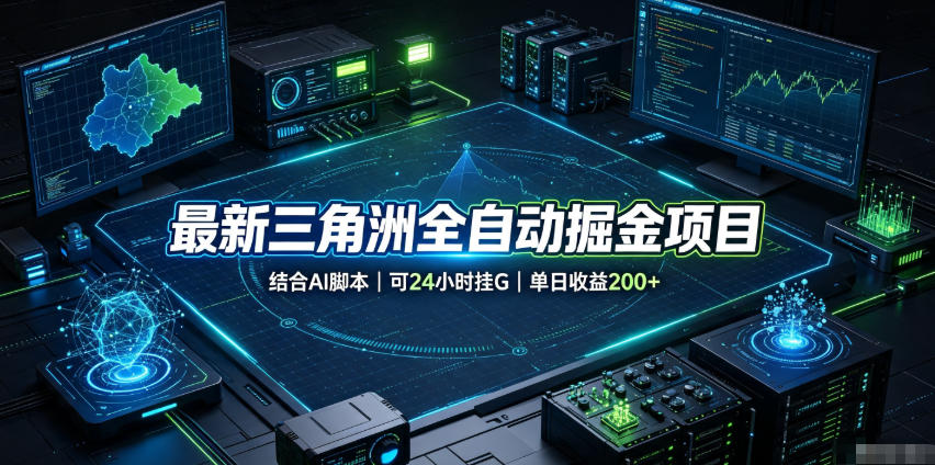 最新三角洲全自动掘金项目,结合AI脚本,可24小时挂G,单日收益200+【揭秘】-休闲学社