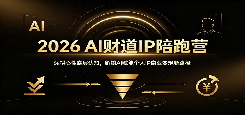2026 AI财道IP陪跑营：深耕心性底层认知，解锁AI赋能个人IP商业变现新路径-休闲学社