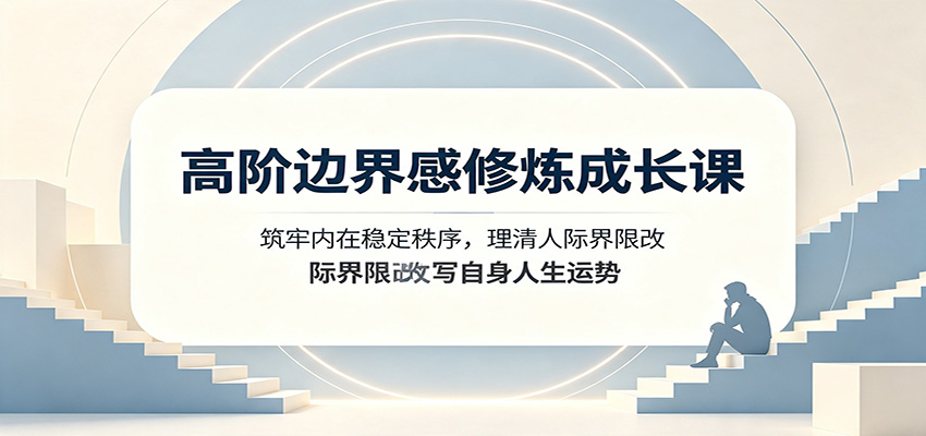 高阶边界感修炼成长课:筑牢内在稳定秩序,理清人际界限改写自身人生运势-休闲学社